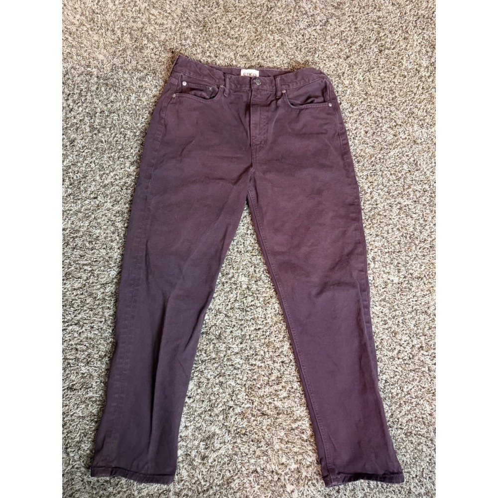 Etica Womens Plum High Rise Straight Leg Jeans Size 29 Ethically Made